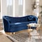 Baxton Studio Nevena Glam Royal Blue Velvet Upholstered Gold-Finished Sofa 152-9265 - alternate 7